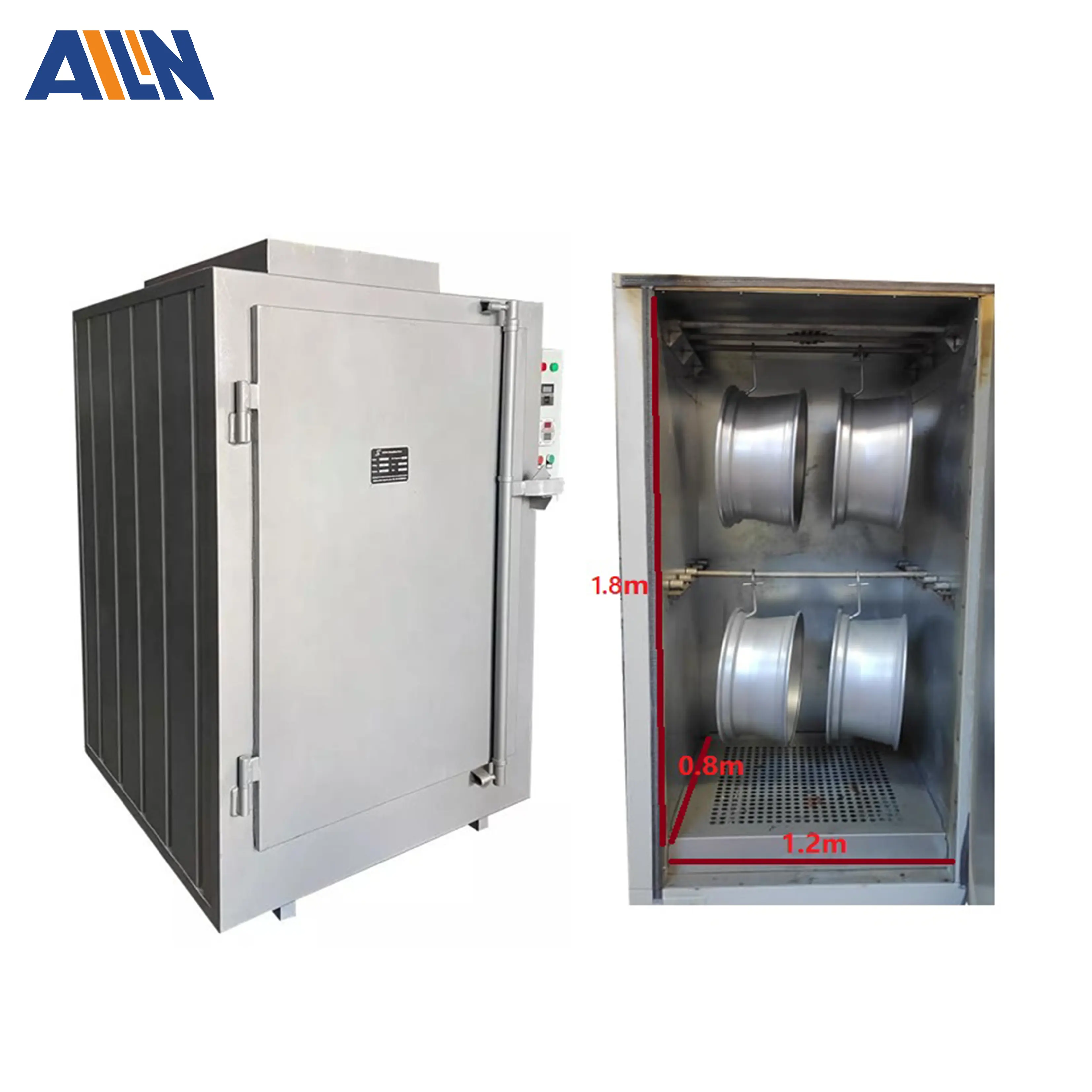 Ailin Customized Colors Electric Small Powder Coating Drying Curing Oven/