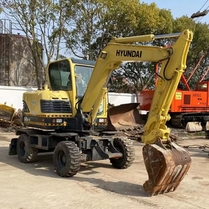 Low Price Original Used Hyundai HW60-9 <b>Wheel</b> Excavator 5ton 6ton Digger Good Working Performance Shanghai - Product Image 3