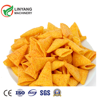 Ligne de traitement des aliments croustillants de clairons ligne de produits de chips croustillantes à petite échelle snacks frits croustillants faisant la machine