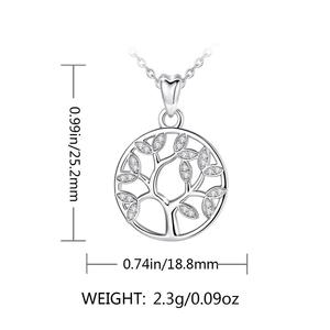 Familia feliz amor <span class=keywords><strong>del</strong></span> Día de la madre de plata 925 con esterlina chapados en rodio collar de joyas de plata - Product Image 5
