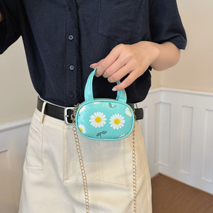 Sacs en PU pour enfants, mini sacs à <span class=keywords><strong>main</strong></span> pour enfants, motif de fleurs, sacs à bandoulière mignons pour filles - Product Image 3