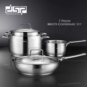 Dsp Dansong Stainless Steel Cookware <b>Set</b> 304 Four Piece Soup <b>Pot</b> Combination Kitchen Cooking <b>Set</b> Oven Safe Rust Proof - Product Image 4