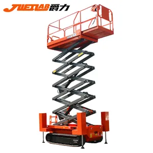 230kg Capacity 4m 2024 New Brand Jueli Full Electric Hydraulic Aerial Work Platform Automatic Movement Crawler Scissor Lift