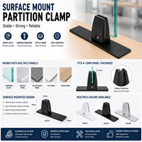 Clips et supports réglables en alliage de zinc pour étagères de bureau, cloisons de séparation, résistants à la corrosion, pour la maison