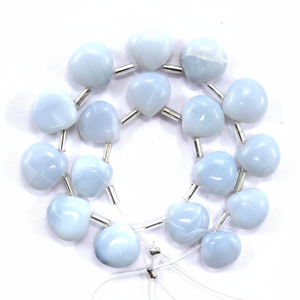 Cuentas Briolette de ópalo azul Natural de 10mm de 17 piezas de alta calidad, piedras de cristal sueltas lisas para la fabricación de joyas DIY - Product Image 1