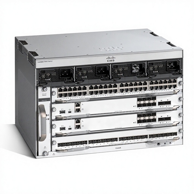 Modular Gigabit SFP Ports Full-Duplex for C9404R-A/E 48-Port Enterprise Core Switch POE 10/100/1000Mbps VLAN SNMP QoS Support