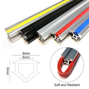 알루미늄 프로파일용 방진 8mm 10mm 6mm 슬롯 플라스틱 소프트 고무 PVC 실링 스트립 커버 씰 - Product Image 3