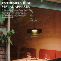 Modevolle kleurrijke ijzeren glazen LED kroonluchter hanglamp voor gastenkamers, restaurants, resorts en huishoudelijke verlichting