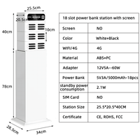 Vente chaude Location Power Banks Para Restaurantes En Plein Air Téléphone Mobile Téléphone Cellulaire Charge Publique 18 Fentes Post Location Power Bank