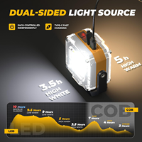Lampe de travail rechargeable 800LM Lampes de travail portables double face avec 8 modes, lampe d'inspection magnétique avec support de trépied 1/4"