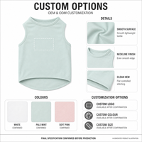 Robe pour chien en coton mignonne, gilet ajustable, style décontracté, toutes saisons, lavable à la main pour chiens