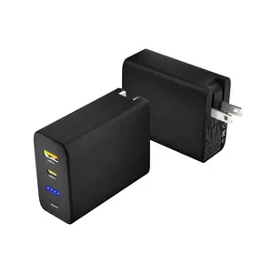 Wholesale 5000mAh 21700 Power Battery Power Pack PD45W AC US JP travel charger 2in1 power bank with 1A1C