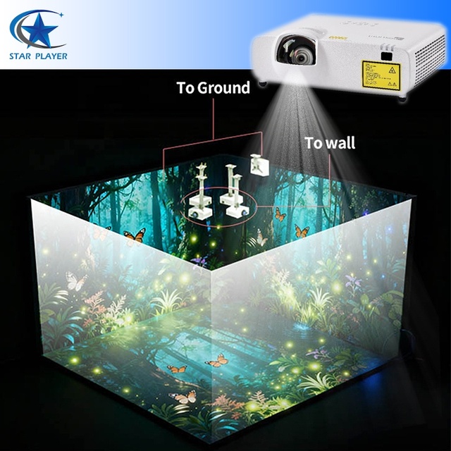 30 Touches Laser Sensor 3*36M Finger Touch 3D Holographic Projector Restaurant/Hotel Interactive Projection Immersive Mapping