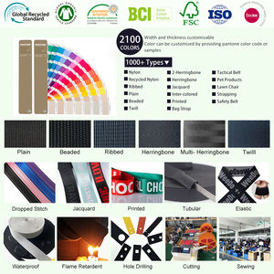 Nylon personalizzato di fabbrica campione gratuito stampato Jacquard eco-friendly riciclato resistente in Nylon poliestere fettuccia per la borsa cintura cinturino - Product Image 2
