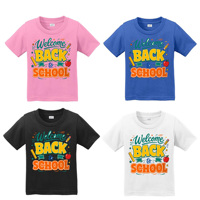 Bienvenue à l'école ! Transferts DTF thermocollants à motif mignon, prêts à être expédiés, prix de gros
