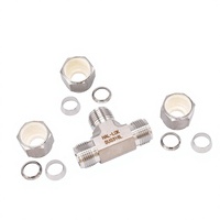 Raccords de tuyauterie d'instrumentation en acier inoxydable 316L, adaptateur en T à 3 voies, forgé, poli, résistant aux produits chimiques