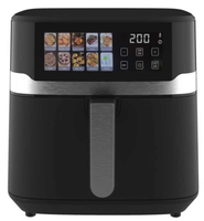 Friteuse à air numérique 8L à cuve unique, 1800W, coque mate, tube chauffant en acier inoxydable 304, écran tactile LED, certifiée ETL/CE/CB – Approvisionnement direct usine