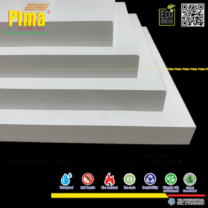Tablero de espuma de PVC WPC Color blanco 25mm de espesor 0,6G/cm3 densidad ignífugo acabado impermeable para interiores Celuka paneles muebles - Product Image 1