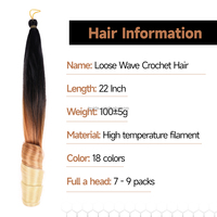 Mode français bouclés tressage cheveux pré-étirés espagnol bouclés rebondissant ondulé tressage cheveux pour Crochet tresses Extensions de cheveux