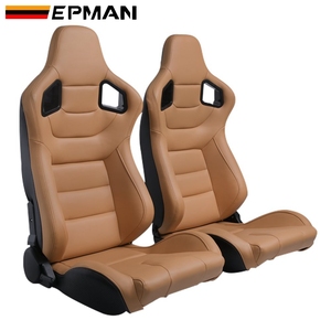 Sièges baquets de course sport EPMAN JDM avec glissières gauche et droite JBR1041BR - Product Image 1