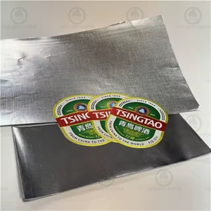 Eco-Friendly Branding 65gsm <b>Mirror</b> Surface Metallized Paper Wet Strength Paper Beer Label Paper - Product Image 1
