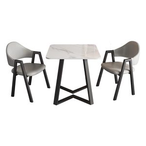 Ensemble de table et de chaises de salle à manger contemporaines en ardoise haut de gamme de luxe pour <span class=keywords><strong>petit</strong></span> appartement, hôtel, usage domestique - Product Image 5