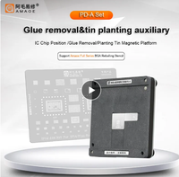 Amaoe Universal BGA Reballing Stencil Magnetic Base Ponsel Motherboard CPU IC Chip Planting Tin Fixture Garansi 1 Tahun