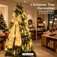 Décoration de fête lumineuse de Noël en forme de pétard