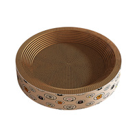 Nouveau Griffoir Nid pour Chat Moderne à Bord Large Super Grand à 2 Niveaux Résistant à l'Usure et aux Rayures Toutes Saisons en Carton