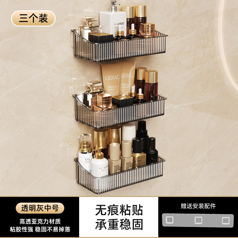 สีเทาโปร่งใส (แพ็ค 3 ชิ้น, ขนาดกลาง) ความหนาแน่นสูง โปร่งใสระดับสูง