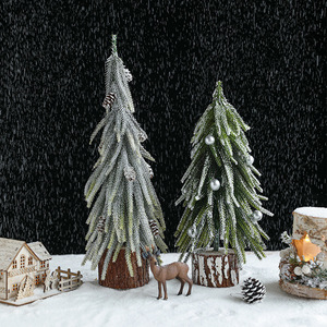 Hot Bán 30/36/38/52Cm <span class=keywords><strong>Mini</strong></span> Pe Bàn Cây Giáng Sinh Bảng Nhân Tạo Tuyết Frost Đổ Xô Xmas <span class=keywords><strong>Tree</strong></span> Cho Trang Trí Nội Thất - Product Image 2