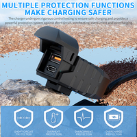 Chargeur USB A+C pour moto à charge rapide, étanche IP64, 36W, avec affichage du voltmètre et interrupteur