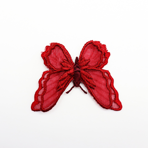 أزياء مطرزة مطرزة شكل فراشة بقع الملابس الدانتيل بو تصميم مخصص للقبعة الملابس خياطة على - Product Image 3