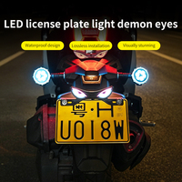 Luz LED Universal para Matrícula de Motocicleta, Ojo de Diablo, Impermeable, Luz Trasera de Advertencia, Luz de Freno, Accesorio Decorativo para Moto