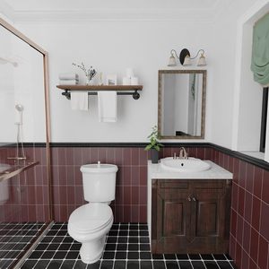 <span class=keywords><strong>Porte</strong></span>-vêtements <span class=keywords><strong>mural</strong></span> avec étagère en bois, support robuste pour suspendre les vêtements, barre de suspension multifonctionnelle, rangement gain de place pour placard - Product Image 5