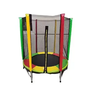 Mini Trampoline 60 Inch Round Kids Enclosure Net Pad Playground Outdoor Indoor Exercise Home Park Jumping Bed