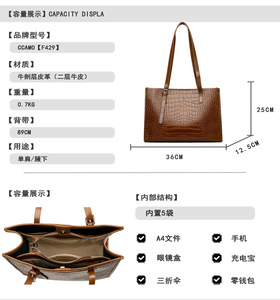 New Fashion Designer Crossbody Bags High Quality Genuine <b>Leather</b> Shoulder Messenger Bag Casual Totes Women Handbags and <b>Purses</b> - Product Image 2