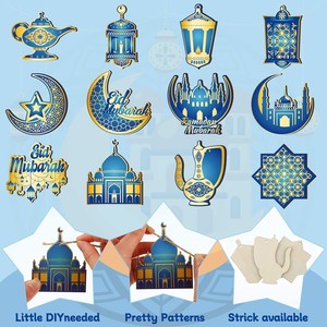 Wooden Islamic Muslim Party Home <strong>Decor</strong> Eid Mubarak &amp; <strong>Ramadhan</strong> Kareem Wooden Hanging Tags Festive <strong>Decor</strong> for Eid Al Adha - Product Image 4
