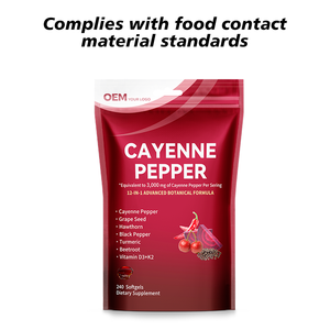 Usine OEM/ODM : Emballage personnalisé, plusieurs designs d'étiquettes – Capsules molles de piment de Cayenne – Soutien pour les veines, le cœur et les vaisseaux sanguins - Product Image 3