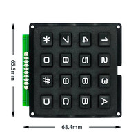 Módulo de matriz de teclado, interruptor de teclado de matriz, 3x4, 4x4, 3x4, 12, 16 botones, membrana, Kit DIY para Arduino