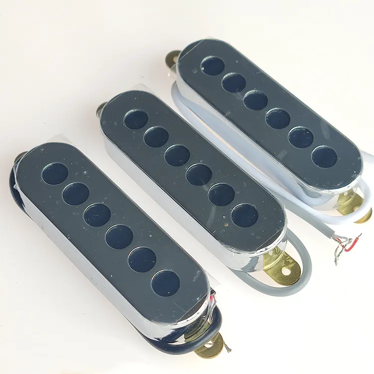 Set Van 3 Nieuwe Brandwonden Alnico 5 Magneet Sss St Elektrische Gitaar Pickups Met Chroom Cover