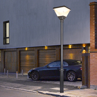 Lampe solaire de jardin LED tout-en-un DC de haute qualité, meilleur prix de gros, super luminosité, matériau aluminium+PC, étanche IP65, télécommande