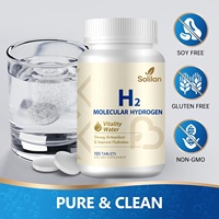 Comprimés en vrac de magnésium hydrogène moléculaire H2, antioxydant, 120 unités, marque privée OEM, pour l'eau potable, vente en gros