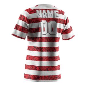 Vêtements de sport pour hommes de haute qualité, t-shirt de sport à col rond Dry-Fit, maillot de rugby uni - Product Image 4