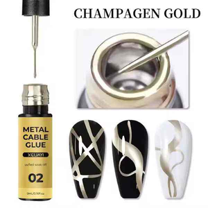 XEIJAYI Super Bright 5ml Gel Polish Français Effet Liner Métallique avec Chrome Rose Gold Argent Miroir <span class=keywords><strong>Vernis</strong></span> Gel UV - Product Image 4