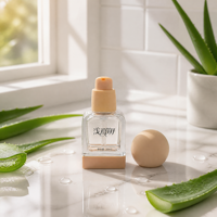 Botol Foundation Cair Kaca Desain Baru, Botol Pompa Lotion Kosong 30ml, Botol Kaca Persegi untuk Krim Foundation Makeup