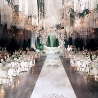 Décor à la maison tissu événement favorise plafond longues cordes rideau autres décorations de mariage