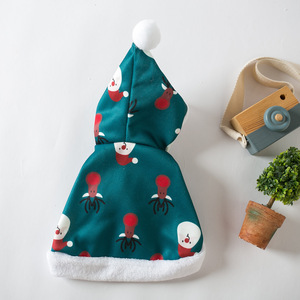 Cape de Noël pour rennes, cape pour chat, cape imprimée rennes et bonhommes de neige, tenue de Noël pour chien - Product Image 3