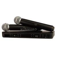 Microphone dynamique sans fil professionnel portable UHF BLX288 Beta58 S58 pour le chant karaoké avec un son clair