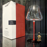 Verre à vin rouge en cristal de luxe de style nordique, coupe élégante en cristal de style français pour les fêtes